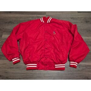 Vintage Disney‎ Wear Mickey Mouse Red Bomber Jacket XL Made in USA